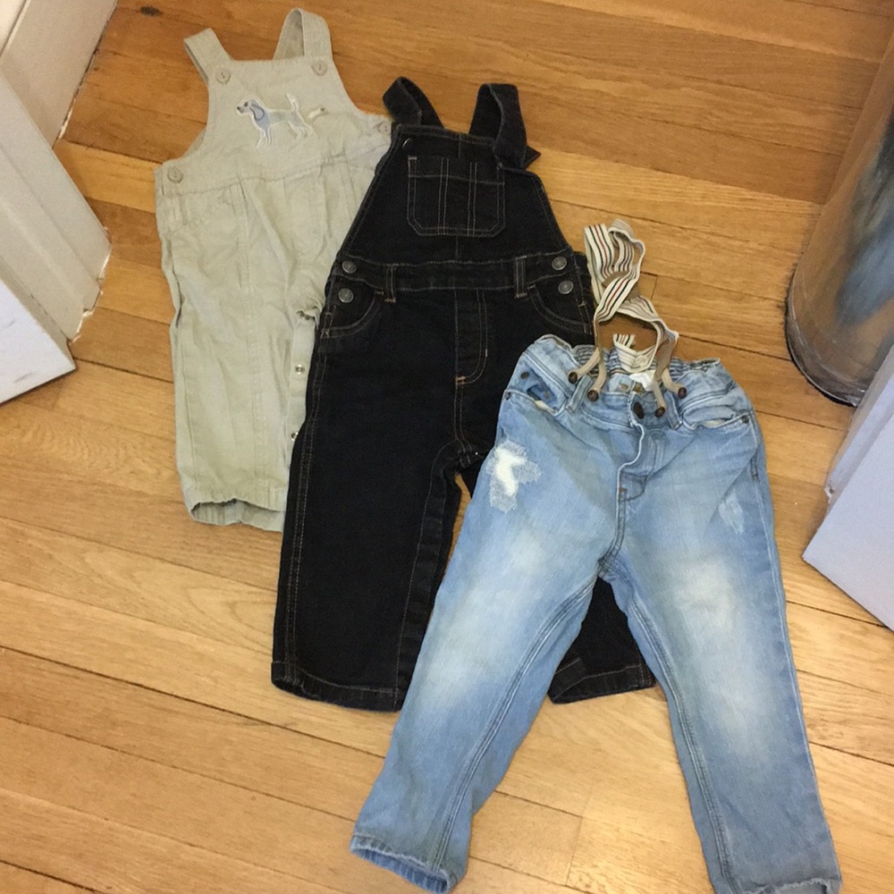 3 pairs of baby boy’s overalls